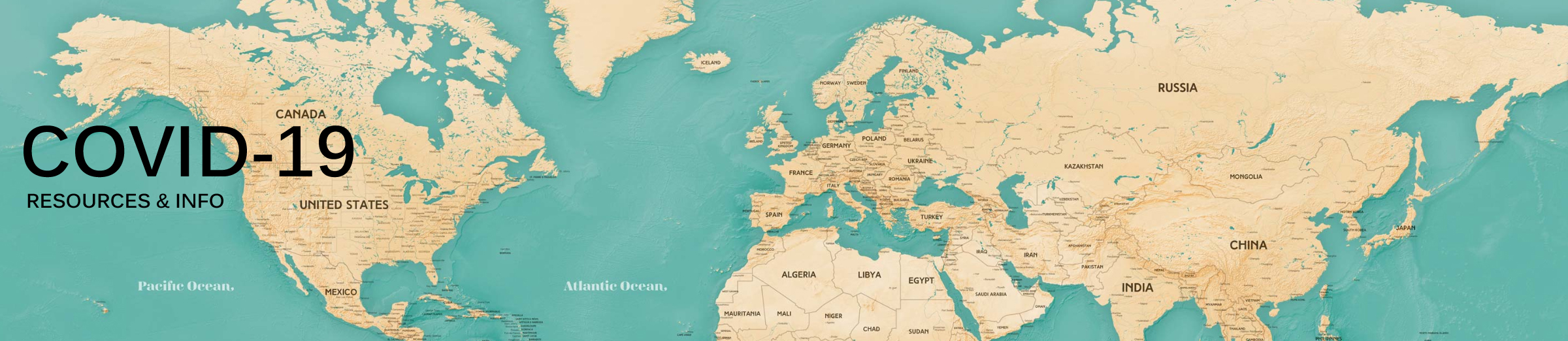 World-map-half Covid-19 Coronavirus Resources