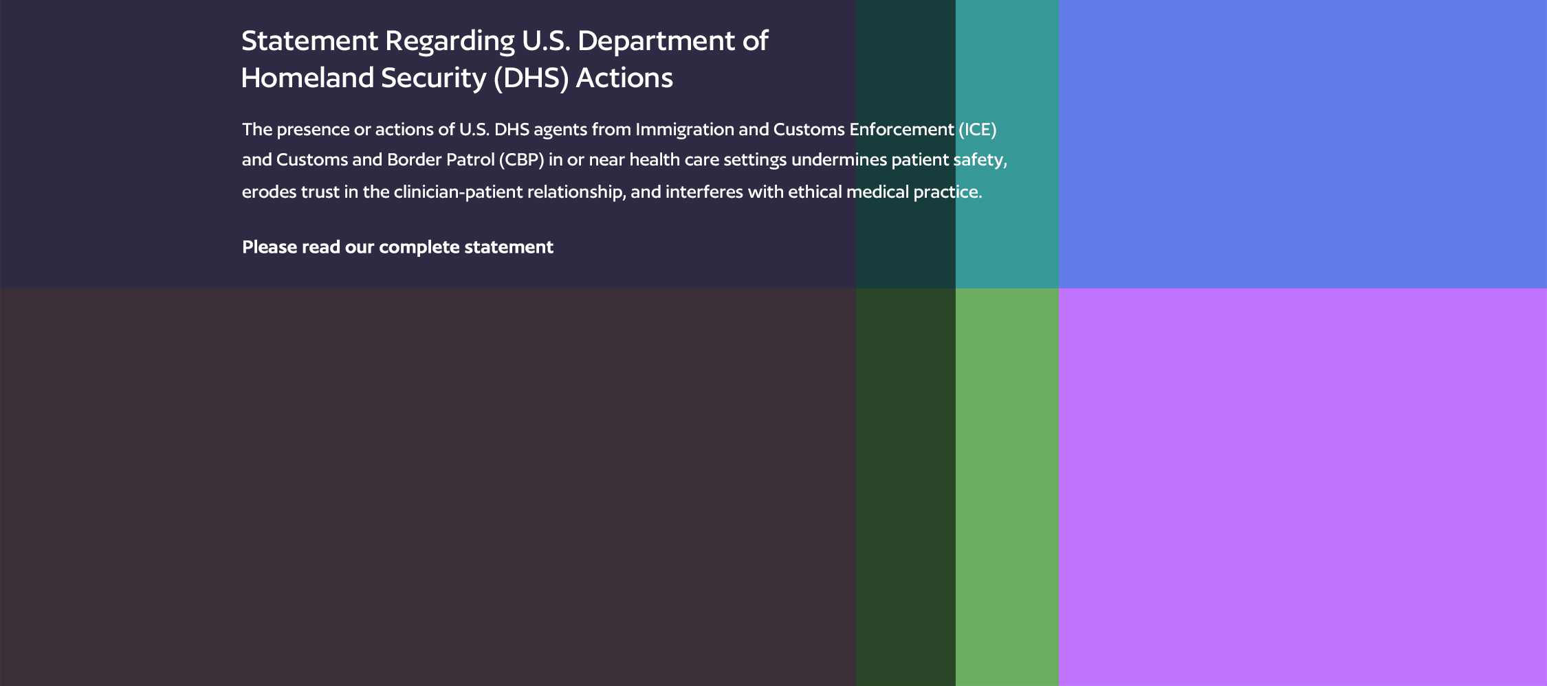 SCPS Statement on DHS Actions